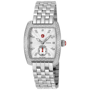 Michele Mini Urban Silver Diamond Dial Ladies Watch