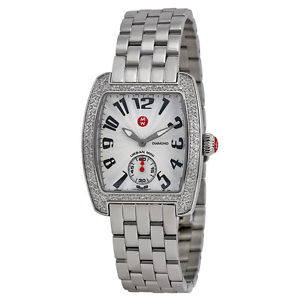 Michele Mini Urban Diamond Steel Ladies Watch