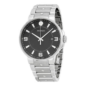 Movado SE Pilot Black Dial Stainless Steel Men's Watch