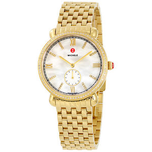 Michele Gracile Diamond Mother of Pearl Dial Ladies Watch