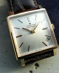 ZENITH CIOCCOLATONE  ANNI'60 FUNZIONANTE Cassa oro  MASSICCIO 18 kt