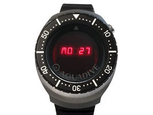 AQUADIVE "MARITIME" 70S VINTAGE LED DIGITAL WATCH DIVERS WORKING VERY RARE