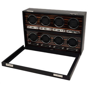 WOLF DESIGNS Roadster Eight Piece Watch Winder with Cover #459356