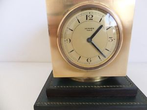 HERMES VINTAGE DESK CLOCK WATCH OROLOGIO BY DUPRE LAFON 1940'S