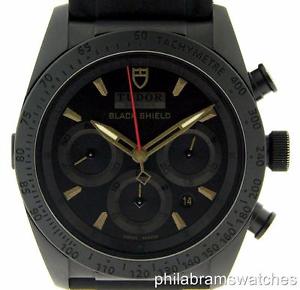 Tudor Fastrider Black Shield 42000CN Chronograph Rubber Strap I Serial B&P