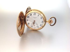 14 kt Gold Sprungdeckel Taschenuhr Jean Dilger,Coeln - anti