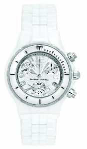 OpenBox TechnoMarine Womens TC05C MoonSun Ceramic Silver-Plated White Watch