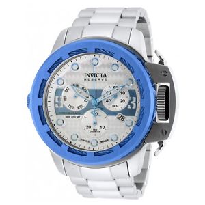 Invicta 90176 Mens Reserve Silver Steel Chronograph Watch