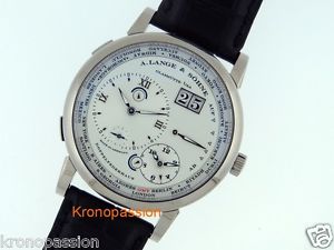 A.Lange & Sohne Lange 1 Time Zone Date 18K White Gold Ref.116.039 New !