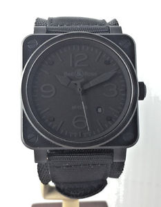 Bell & Ross BR 03-92 S 13873 Phantom NEW OEM velcro/nylon strap includes B&P w/