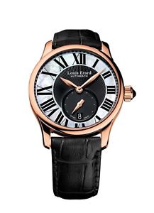 Louis Erard Women's 92602OR02.BACS6 Emotion 18K Rose Gold Black Leather Watch