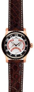 Yonger and Bresson Men's YBH 8301J-04 Automatic Brown Crocodile Calfskin Watch