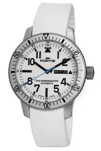 Fortis Men's 647.11.42 SI.02 B-42 Marinemaster Automatic White Rubber Date Watch