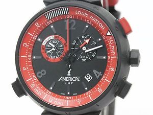 Polished LOUIS VUITTON Tambour Chronograph Americas Cup Watch Q101A (BF107818)