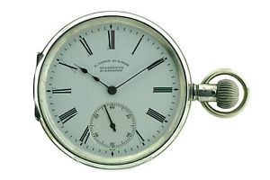 A Lange & Söhne Herrentaschenuhr in ergänztem Silbergehäuse, 1C Werksqualität