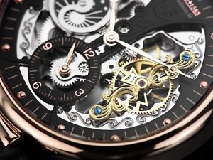 VK: 1.289,- Euro!! Calvaneo 1583 COMPENDIUM GOLD ROSE SQUELETTE AUTOMATIK UHR