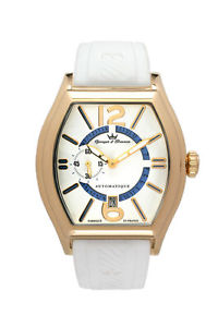 Yonger & Bresson Men's YBH 8342-03 Chenonceau Automatic Gold IP Rubber Watch
