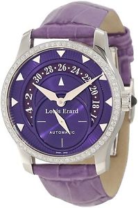 Louis Erard Women's 92600SE07.BDC93 Emotion Automatic Diamond Purple Date Watch