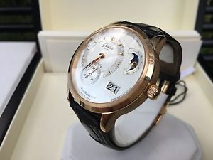 Glashutte Original PanoMaticLunar 18K Rose Gold 90-02-01-01-04 Watch *Complete*