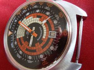 VINTAGE AUTHENTIC FORTIS MARINEMASTER SUPER-COMPRESSOR,CAL2262 07,SWISS 1970'S