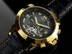 VK: 1.249,- Euro! Calvaneo 1583 ASTONIA GOLD ANTHRAZIT AUTOMATIK CHRONOGRAPH UHR