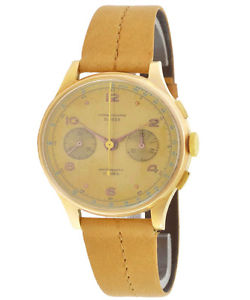 Vintage 18K Gold Watch Chronographe Suisse Landeron Movement WatchXperience UK