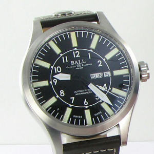 Ball NM1080C-L3-BK Engineer Master II Aviator 46mm Black Dial Leather NWT $2099