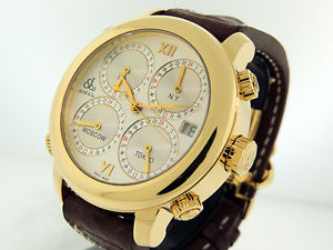 Jacob & Co H24 5 Time Zone 18k YG 47.5mm Guilloch Dial $58,000 Collector Owned.