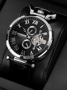 VK: 1.229,- Euro! Calvaneo 1583 VENEDI STEEL BLACK HIGH LUXUS AUTOMATIK UHR