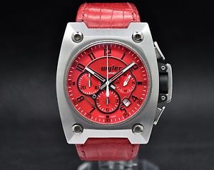 Wyler Geneve Code-R Chronograph Red Dial Ref. 100.4 Titanium Automatic