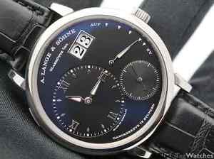 A. Lange & Sohne Grand Lange 1 40.9 mm 18k White Gold 117.028 Rare Watch