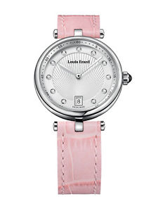 Louis Erard Women's 11810AA11.BDCB4 Romance Diamond Pink Leather Date Watch