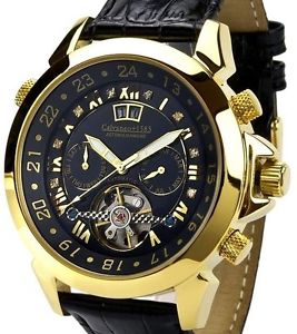VK: 1349,-Euro!! Calvaneo 1583 ASTONIA DIAMANT GOLD AUTOMATIK CHRONOGRAPH UHR
