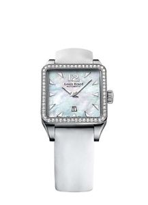 Louis Erard Women's 20700SE04.BDS61 Emotion Square White Satin Diamonds Watch