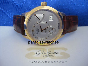 Glashütte Original PanoReserve in 750/18 K Rosegold,Faltschliesse in 18K,BOX+PAP
