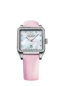Louis Erard Women's 20700SE14.BDS60 Emotion MOP Dial Diamonds Pink Satin Watch