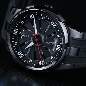 PERRELET Turbine LX Toxic Diamond Skull Automatic Watch PVD Rubber Ref A4023