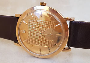 VINTAGE 18K GOLD MOVADO BUMPER AUTOMATIC RARE WATCH
