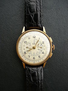 Vintage Ebel Manual Wind Chronograph Cal Lemania CH27 Swiss Rare 1950’s