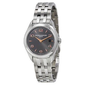 Baume Et Mercier Clifton Grey Dial Stainless Steel Ladiess Watch10209