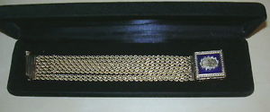 VINTAGE 14K YELLOW GOLD DIAMOND PEARL BRACELET GENEVA WRIST WATCH STILL WORKING