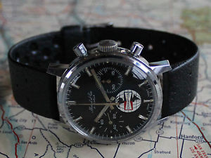 VINTAGE MARCEL ET CIE CHAMPION SIGNED CRONOGRAPH HEUER CARRERA RALLY AUTAVIA
