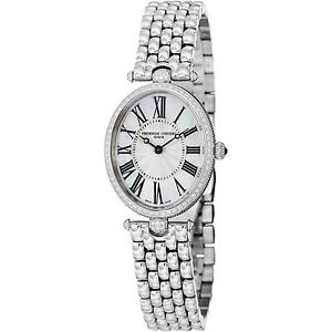 Frederique Constant Art Deco Women's Diamonds Sapphire Glass Watch FC200MPW2VD6B