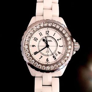 Chanel J12 Quartz Wrist Watch for Women w/Diamond Bezel