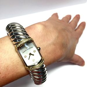 DAVID YURMAN Bracelet Ladies Watch w/ DIAMONDS 585 Gold & 925 Sterling Silver