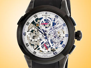 Perrelet Skeleton Split Second Chronograph Automatic Stainless Steel Watch