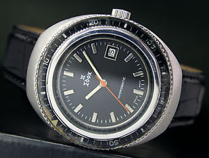 Vintage EDOX Hydromatic 41mm Automatic Quick Date Steel Mens Watch Ref. 4052
