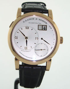 A. Lange & Sohne Lange 1 18kt Rose Gold Silver Watch