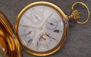 18k POITEVAN ~ Paris ~ Perpetual calendar / moonphase PINK GOLD