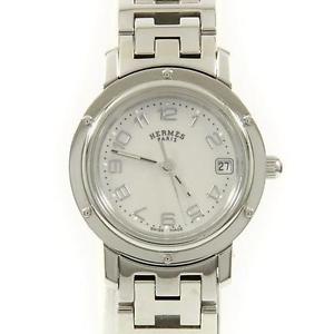 Authentic HERMES CL4.210 Clipper nacre Quartz  #260-001-613-5345